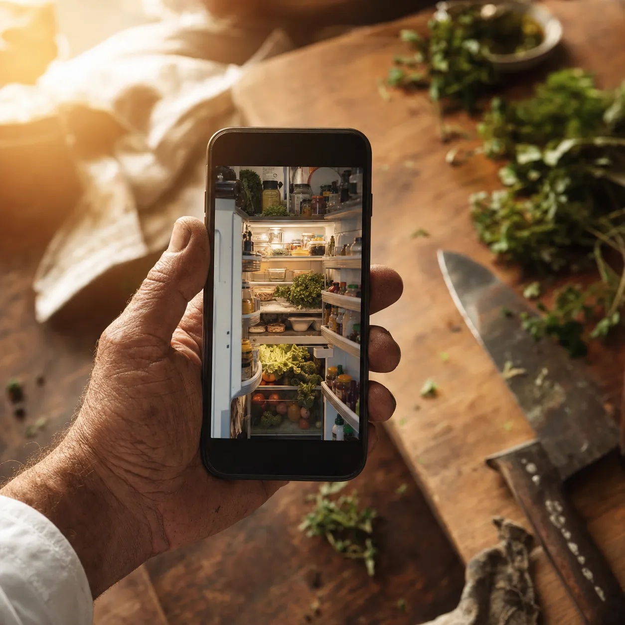 The chef behind NowCook, in the kitchen